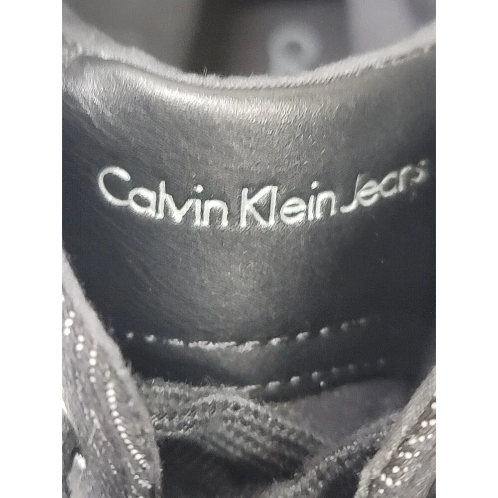 Calvin Klein Bensi CK Monogram High Top Mens Designer Sneakers Shoes 11.5